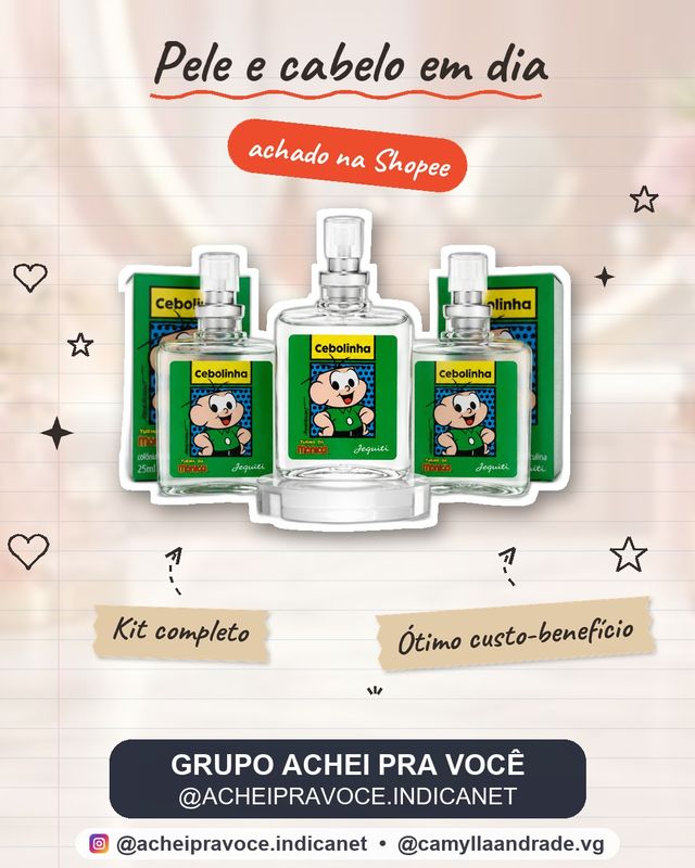 Kit 3x Perfumes Colônia Miniatura Cebolinha Turma Da Mônica Jequiti De 25ml