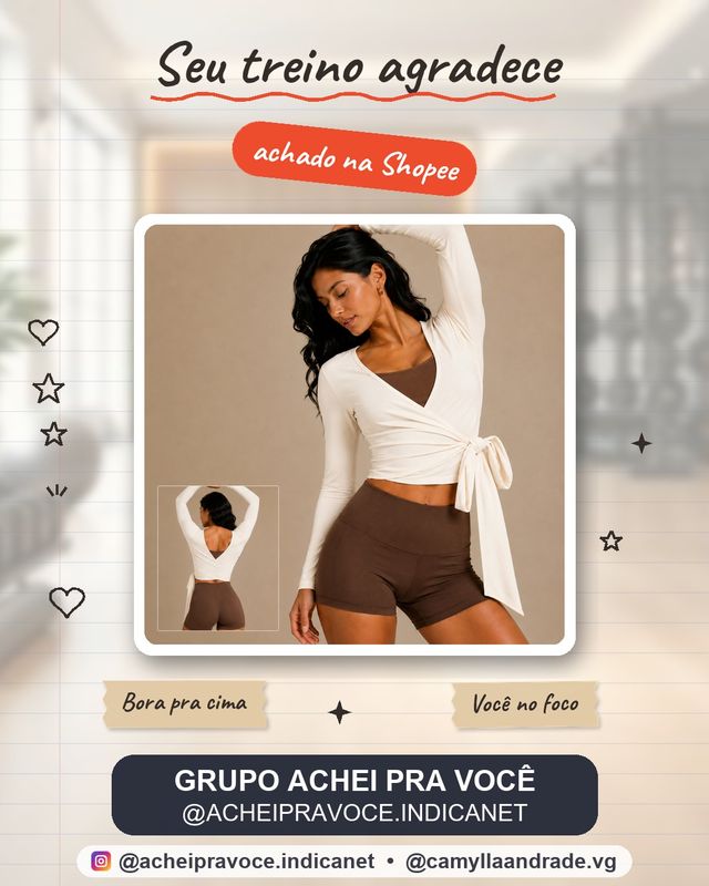 Casaquinho Feminino Cropped de Amarração Transpassado Manga Longa Ballet Fitness Academia Yoga Pilates