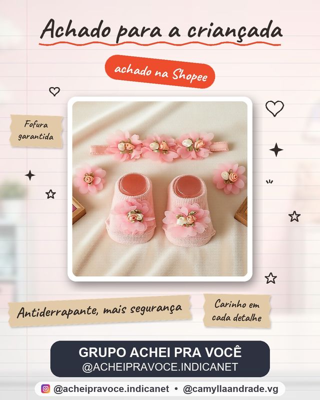 Faixa de cabelo floral para menina bebê e conjunto de meias florais antiderrapantes para o primeiro ano e uso diário
