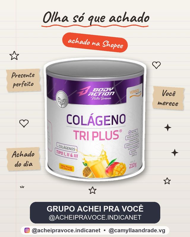 Colágeno Verisol Tri Plus Tipo 1 Tipo 2 e 3 - 210g Bodyaction