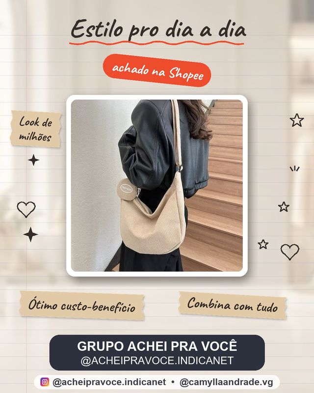 Bolsa Feminina Transversal de Veludo Cotelê Casual Grande Ombro Tiracolo Escolar Universitária com Porta Moedas