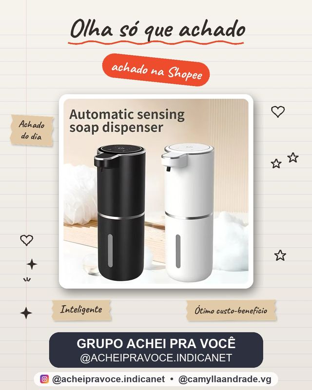 Dispensador automático de desinfetante para as mãos com sensor inteligente