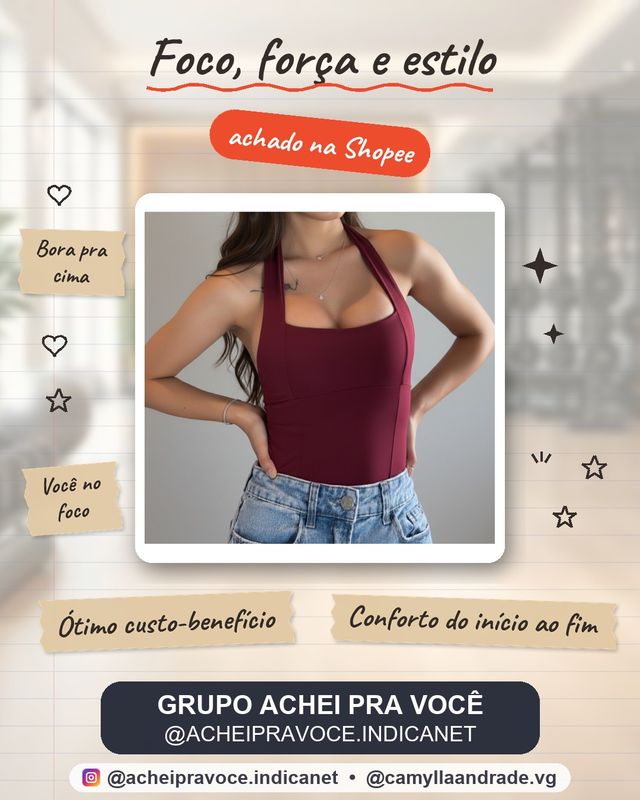 Blusa Antonella Top Halter Moda Gringa Verão Frente Única Alta Compressão e Sustentação