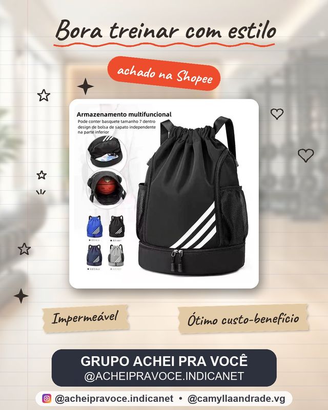 Mochila Esportiva Impermeável Grande Academia Viagem Masculina Compartimento Tênis Organizador