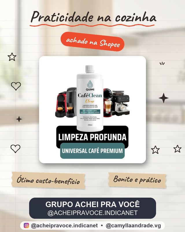 Descalcificante Limpa Cafeteira Expresso Maquina Nespresso Dolce Gusto 3 Corações Café Dentro Limpez