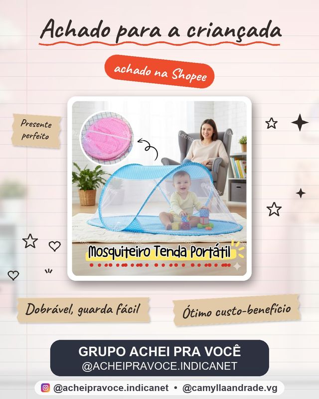 Mosquiteiro Berço Portátil Tenda para Bebê Dobrável com Fundo Cama Portátil de Viagem Proteção Anti Mosquito