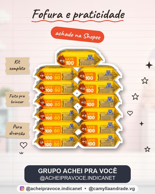Kit 400 Toalhas Umedecidas Chameguinho Baby Lenço Umedecido para Bebê Higiene Infantil