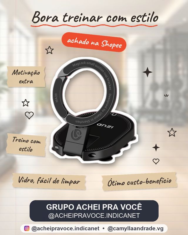 ULANZI MA39 MagLock Suporte Magnético com 18 Ventosas para iPhone MagSafe Espelho Vidro e Academia