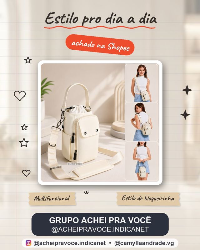 Bolsa Porta Garrafa Multifuncional 3 em 1 Transversal Mochila e Bolsa de Mão