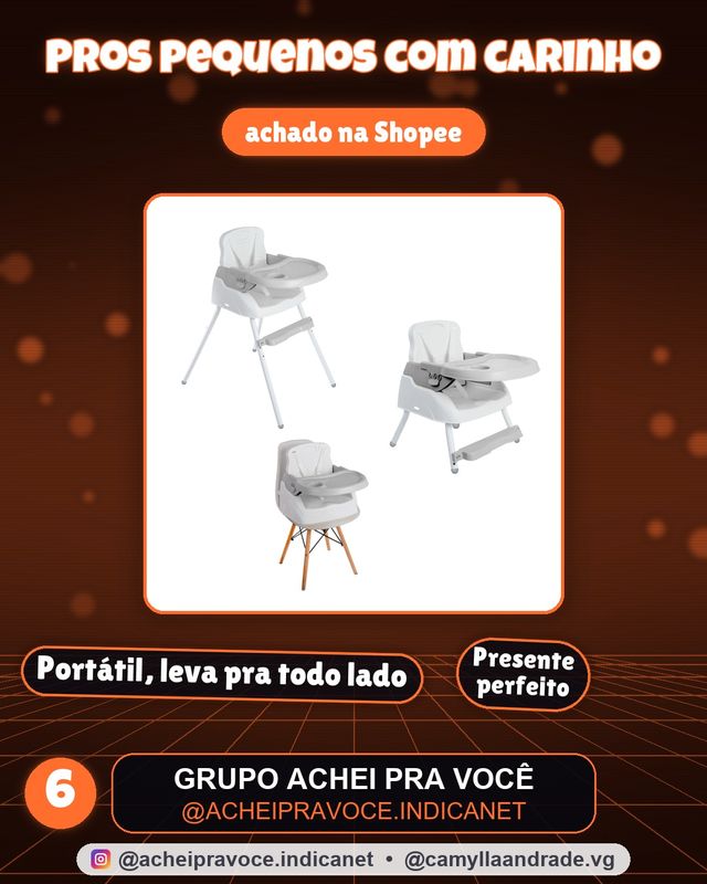 Cadeira de alimentação bebê portátil 3 em 1 Styll Baby Seggura cadeirão