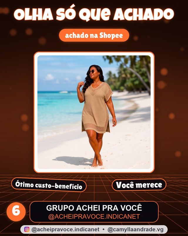 Saida de  Praia Plus Size Feminina Em Trico Vazado Decote em V Manga Curta Moda Verao Premiun