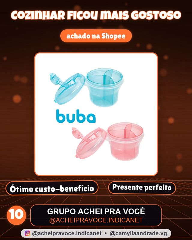 Porta Leite Em Pó Com Divisórias Removíveis 300ml Pote Dosador Medidor De Fórmula Buba