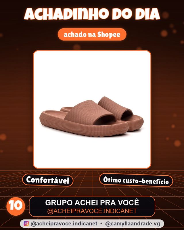 Chinelo Slide Nuvem Feminino Confortável