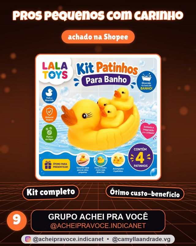 Kit Patinhos de Borracha Para Banho Piscina Bebe Infantil