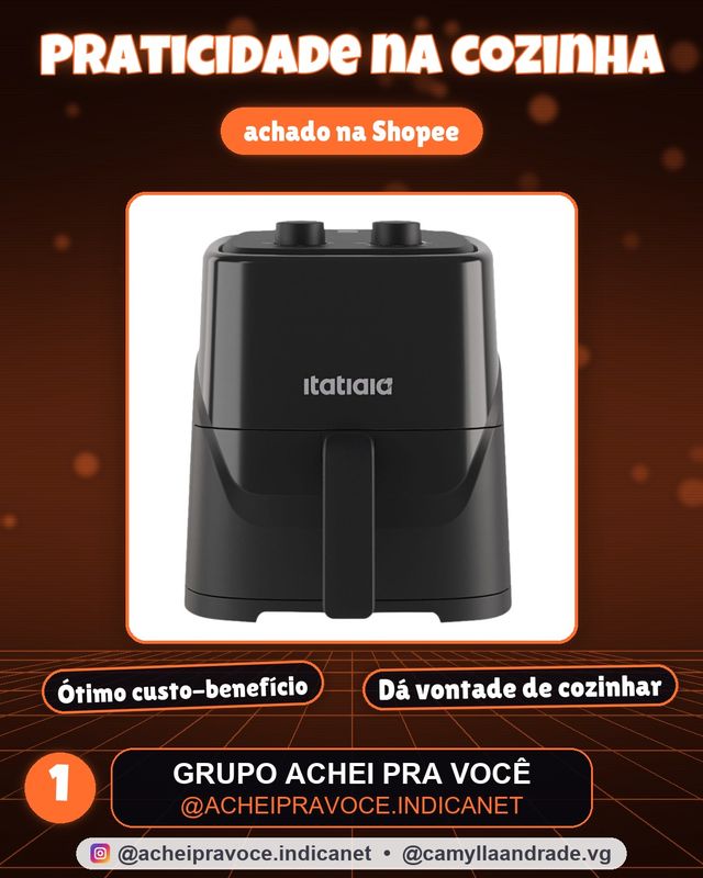 Fritadeira Air Fryer Itatiaia 3,5 Litros 127V Sem Óleo