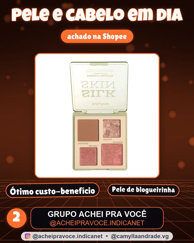 Paleta Contorno Blush Iluminador Ruby Rose Gold Sparkle | Luminous Face Silk Skin