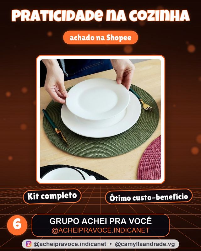 Kit Jogo Americano Redondo Sousplat 38cm Mesa Posta Cozinha Jantar Decorativo Natal
