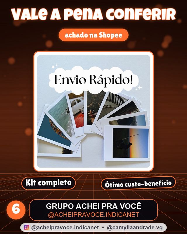 Foto Polaroid Personalizada - Alta Qualidade - Kit com 5 a 50 Unidades - Tam: 8x6cm - Envio Rápido