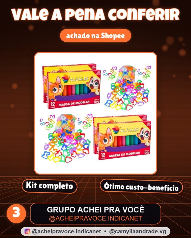 Kit 24 Massinha de Modelar + 25 Moldes Cortador Festa Aniversário Kit Lembracinha