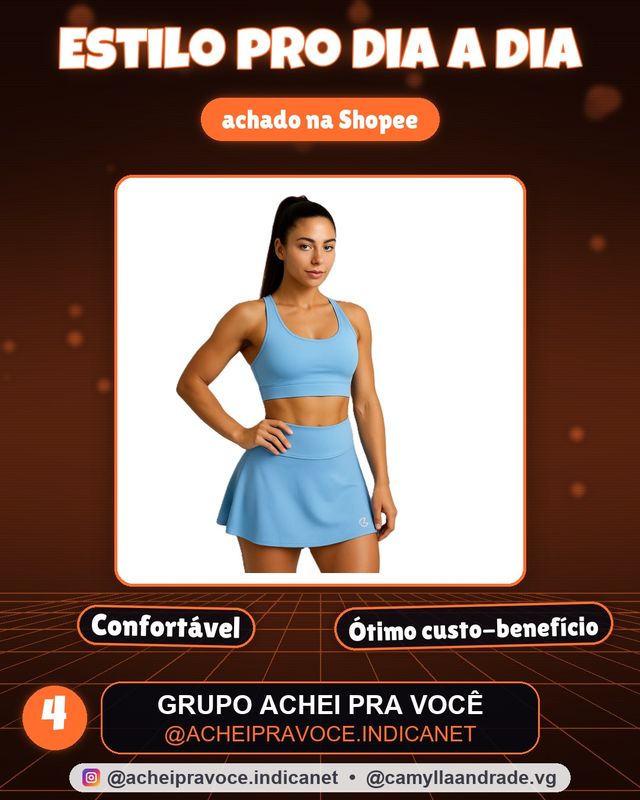 Conjunto Saia Short e Top Sem Bojo Fitness Feminino Academia Beach Tênis Lazer Confortável