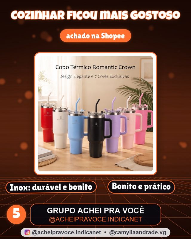 ROMANTIC CROWN Copo Térmico Inox Portátil 1200ml/600ml/1.2L Garrafa Térmica Inoxidável com Tampa e Canudo