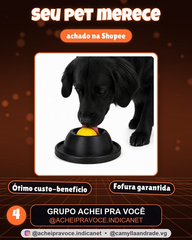 Brinquedo Interativo para Cães Bola Giratória Anti Ansiedade Dispenser Petisco Lambedor Comedouro Lento Pet Preto Pet