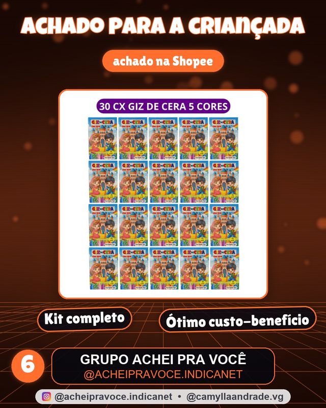 30 cx Mini Giz de Cera 5 Cores P/ Kit Festa Infantil Lembrancinha Artesanato 50, 40, 30, 20 ou 10