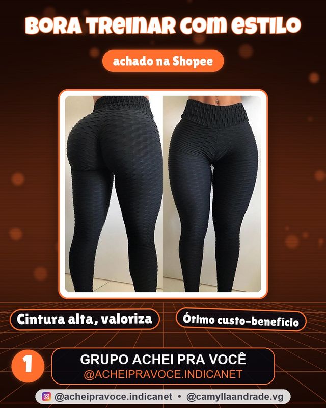 Calça Legging em Suplex Bolha Cós Alto Empina Bumbum Fitness - Suplex 3D Cintura Alta Bombey