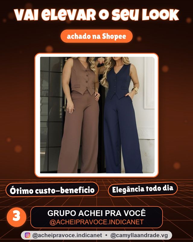 Conjunto na Alfaiataria Calça  Pantalona + Colete Social Escritório Plus SIze