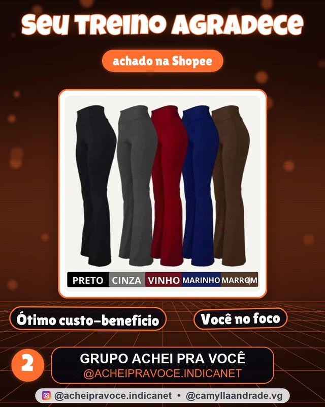 Calça FLARE Leg Feminina Boca Sino Bailarina Legging Cintura Média Suplex, Academia. Fitness, Casual