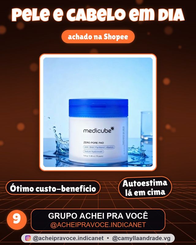 Medicube Zero Pore Pad Esfoliante Facial Para Poros Oleosidade Skincare Coreano