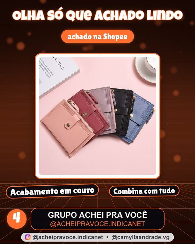 Carteira feminina em couro PU, com design de múltiplos compartimentos, requintada, simples, elegante e durável.