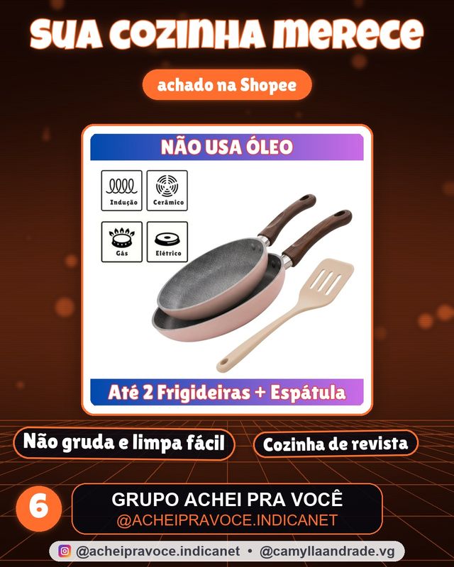 Frigideira Antiaderente Indução Cerâmica Premium Cooktop Todos Fogões Cabo Térmico Não Gruda
