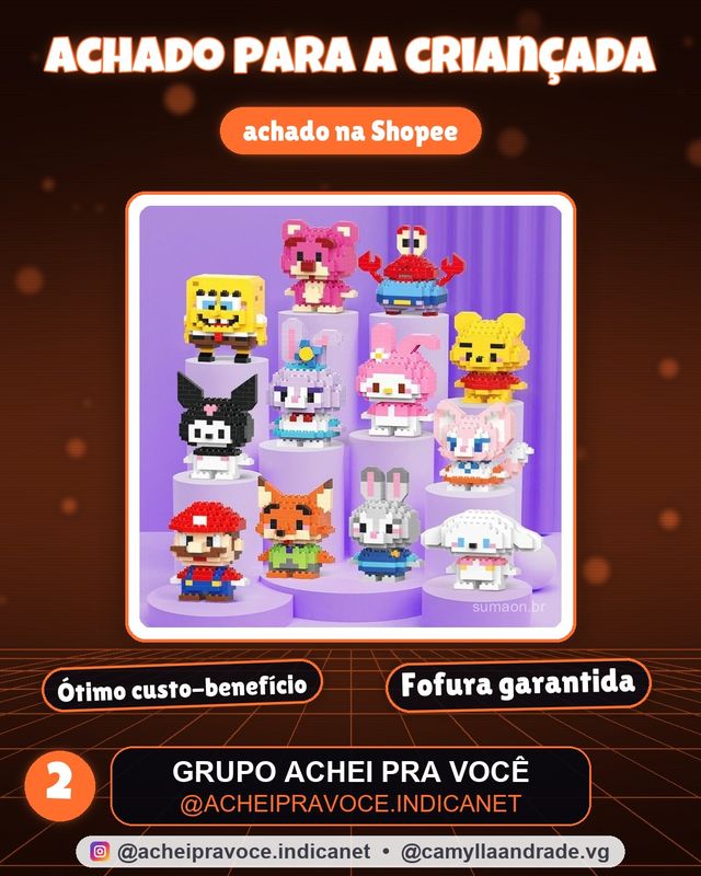 Conjunto de mini pe?as e personagens para montar, brinquedo educativo infantil.