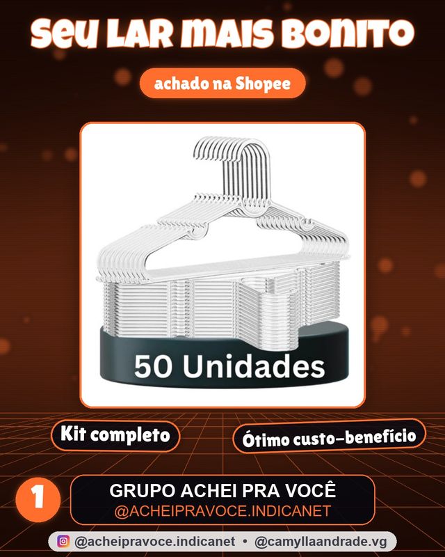 Cabide Acrílico Kit Cabides Para Roupas Transparente Adulto Reforçado Organizador