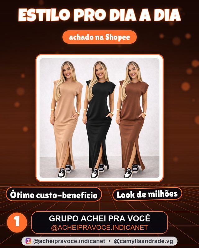 Vestido longo casual basico feminino ribana canelada manga muscle moda gringa preto marrom plus size