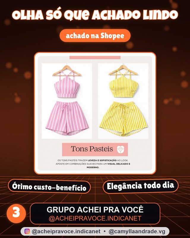 🔥OFERTA🔥 Conjunto Feminino Listrado  – Frescor e Estilo para o Verão!