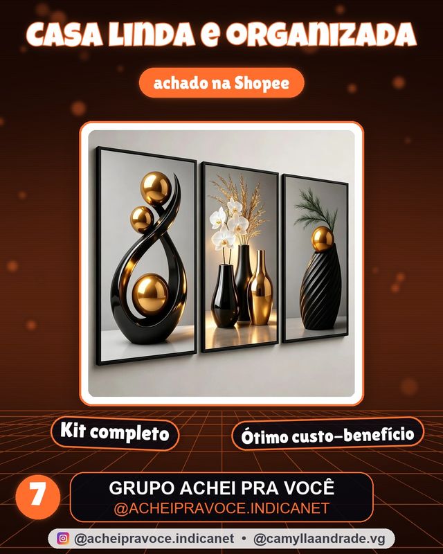 Kit 3 Quadros Decorativos Geometria Abstrata Estilo zen Moderno Decoração Artística Para Sala de Estar e Quarto