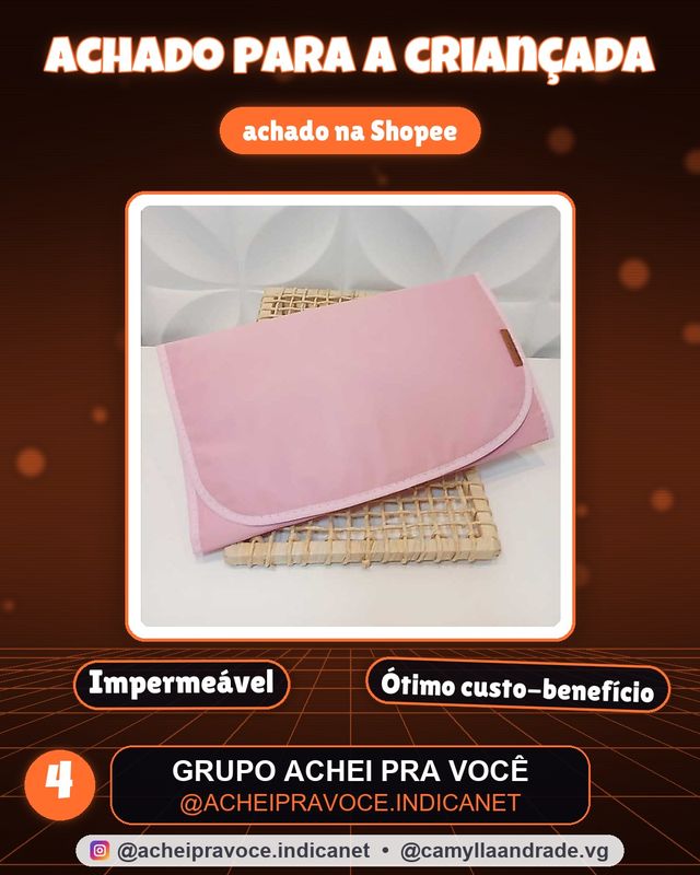 Trocador de Fraldas Portátil para Bebe 65cm x 38cm Impermeável