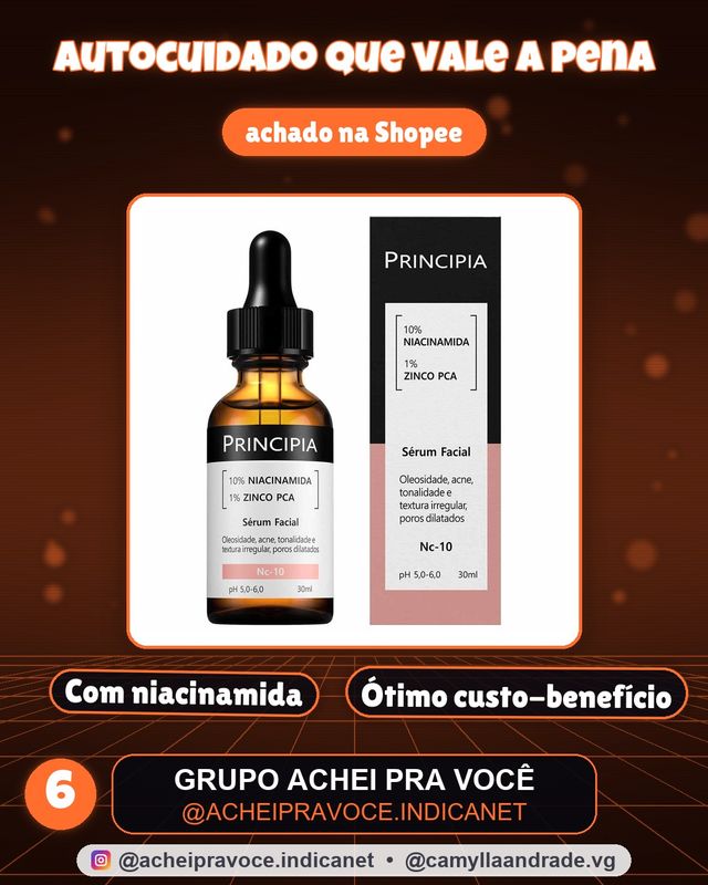 Sérum Principia 10% Niacinamida + 1% Zinco Pca NC-10