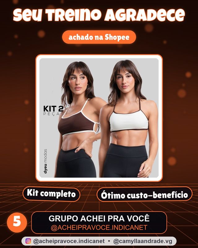 Kit 2 Tops Fitness Bicolor Alcinha Cruzado Costa Nua Feminino com Forro e Encaixe pra Bojo Academia