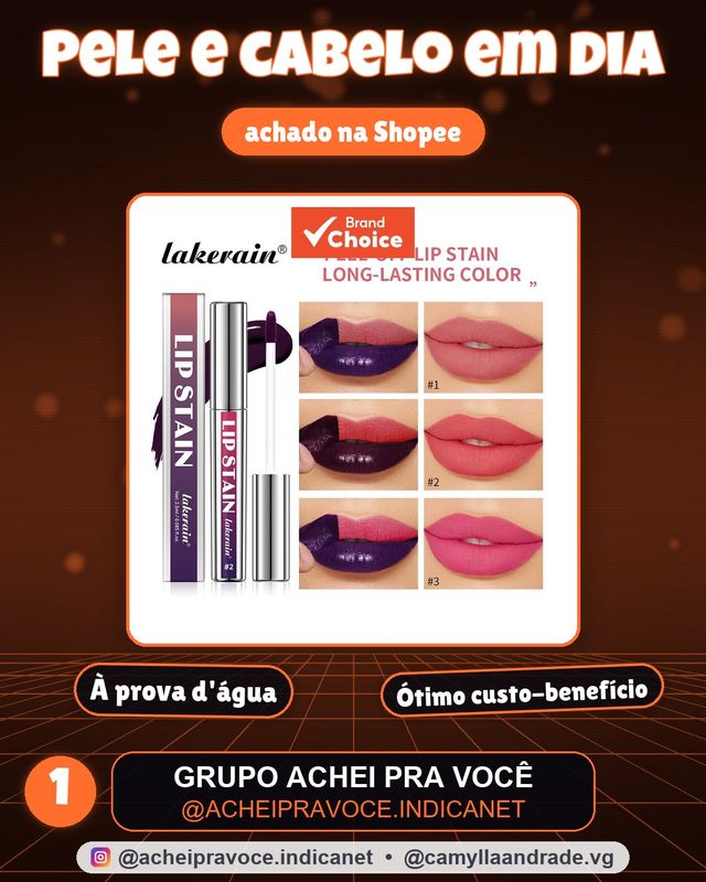Batom De Tatuagem Lakerain Peel Off Lip Stain-3 Cores Escolha Oficial , De Longa Duração , À Prova D'água , Não Pegajoso